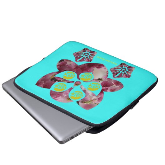 wunderschöne Blume Laptopschutzhülle (Vorne Knopf)