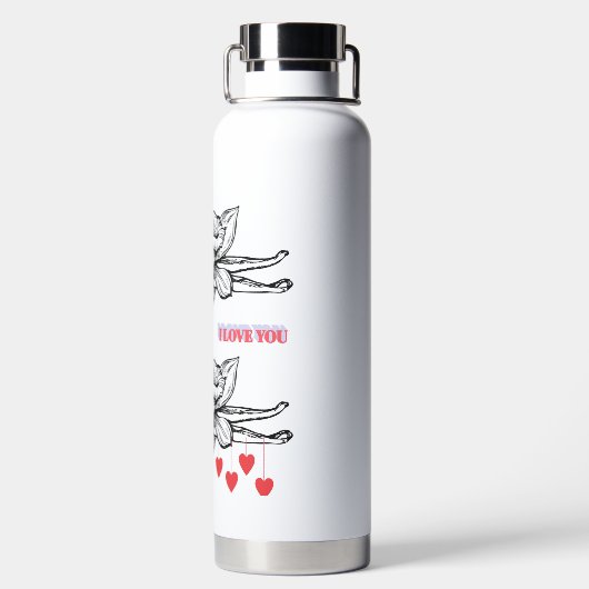 wunderschöne Blume Trinkflasche (Rückseite)