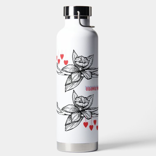 wunderschöne Blume Trinkflasche (links)