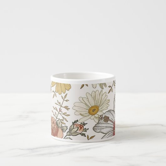 Wunderschöne Blumen Espressotasse (Vorderseite)