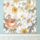 Wunderschöne Blumen Leinwanddruck (Insitu (Holzboden))