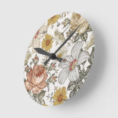 Wunderschöne Blumen Runde Wanduhr (Winkel)