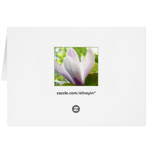 wunderschöne Blumendankkarte. (Rückseite Horizontal)