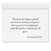 wunderschöne Blumendankkarte. (Innenansicht Horizontal (Unten))