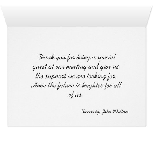 wunderschöne Blumendankkarte. (Innenansicht Horizontal (Unten))