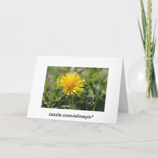 wunderschöne Blumendankkarte. Dankeskarte (Rückseite)