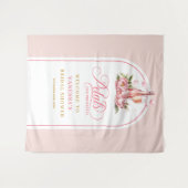 Wunderschöne Blütenblätter und Prosecco Hochzeitsf Wandteppich (Vorderseite (Horizontal))