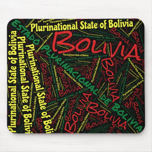 Wunderschöne Bolivien Flag Farben Patriotic Mousepad (Vorne)