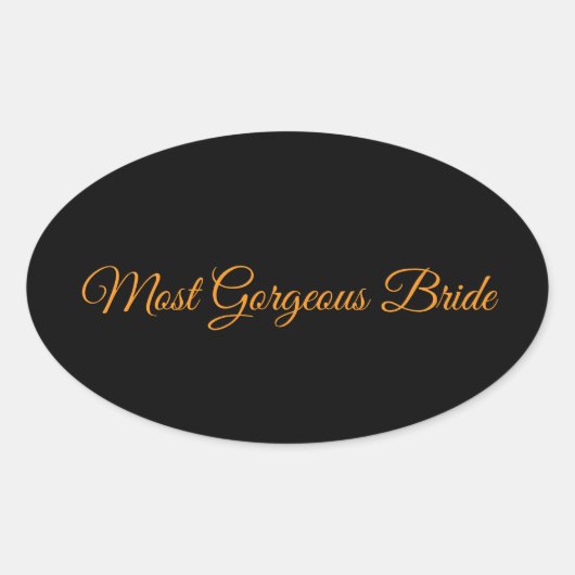Wunderschöne Braut für Sticker (Vorderseite)