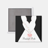Wunderschöne Braut Hochzeitskleid Magnet (Vorderseite/Rückseite)