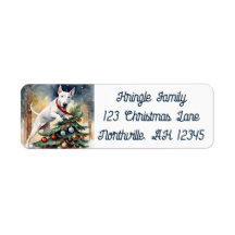 Wunderschöne Bull Terrier-Rücksendeadresse