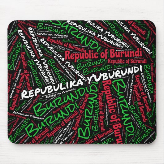 Wunderschöne Burundi Flag Farben Patriotic Mousepad (Vorne)