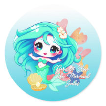 Wunderschöne Chibi Mermaid mit glänzenden Schuhen