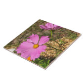 Wunderschöne Cosmo-Blumen Sommerblüte Fliese (Seite)