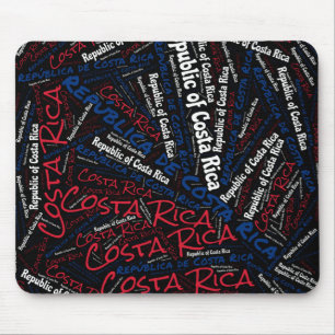 Wunderschöne costa Rica Flag Farben Patriotic Mousepad