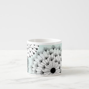 Wunderschöne Dandelions Blue Espresso Tasse