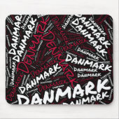 Wunderschöne Dänemark Flaggen Farben Patriotic Mousepad (Vorne)