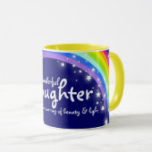 Wunderschöne Daughter Regenbogensee blaue Tasse (VorderseiteRechts)