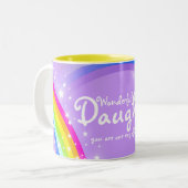 Wunderschöne Daughter-Regenbogenviolett-Tasse Zweifarbige Tasse (Vorderseite Links)