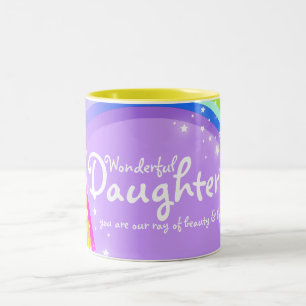 Wunderschöne Daughter-Regenbogenviolett-Tasse Zweifarbige Tasse