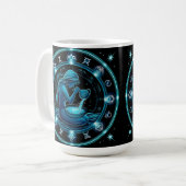 Wunderschöne digitale Illustration des Wassermannz Kaffeetasse (Vorderseite Links)