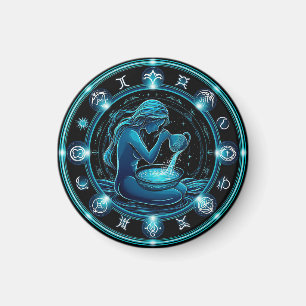 Wunderschöne digitale Illustration des Wassermannz Magnet