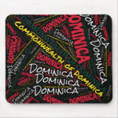Wunderschöne Dominica Flag Farben Patriotic Mousepad (Vorne)