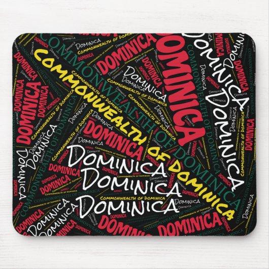 Wunderschöne Dominica Flag Farben Patriotic Mousepad (Vorne)