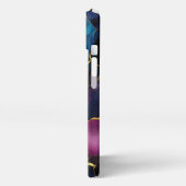 wunderschöne dunkle lila Alkoholkunst Girl iPhone Hülle (Linke Seite)