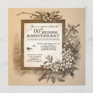 wunderschöne einzigartige vintage Hochzeitseinladu Einladung