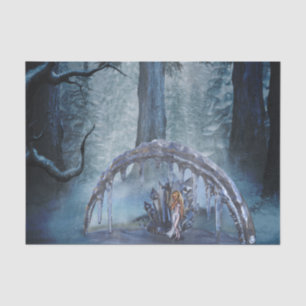 Wunderschöne Eismärchen in der Nacht Seidenpapier