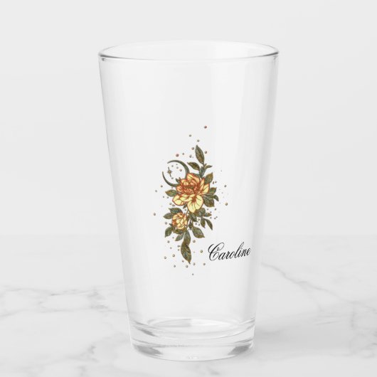 Wunderschöne, elegante Blume. Glas (Vorderseite)
