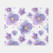 wunderschöne, elegante Blume, nahtlos gepatcht Fleecedecke (Vorderseite (Horizontal))