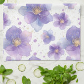 wunderschöne, elegante Blume, nahtlos gepatcht Geschirrtuch (Gefaltet)