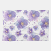 wunderschöne, elegante Blume, nahtlos gepatcht Geschirrtuch (Horizontal)