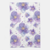 wunderschöne, elegante Blume, nahtlos gepatcht Geschirrtuch (Vertikal)