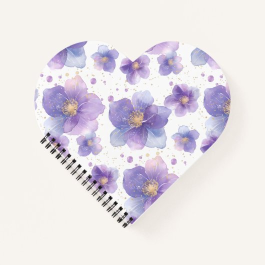wunderschöne, elegante Blume, nahtlos gepatcht Notizblock (Vorderseite)