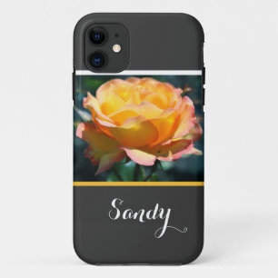 Wunderschöne, elegante gelbe Rosenblume mit Namen Case-Mate iPhone Hülle