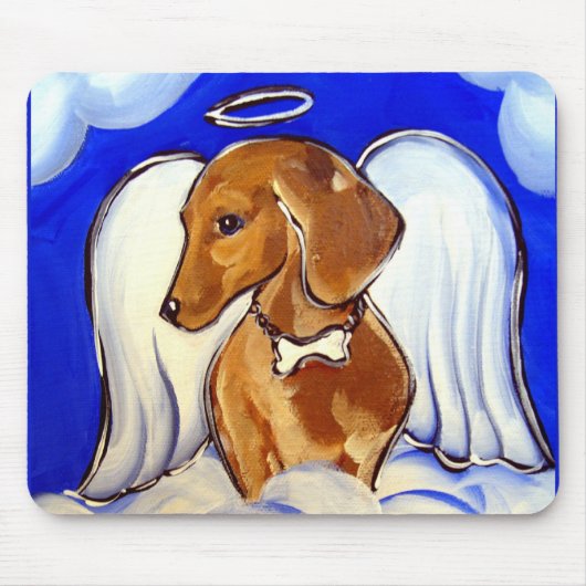 "Wunderschöne Engel-Dachshund-Mauspads" Mousepad (Vorne)