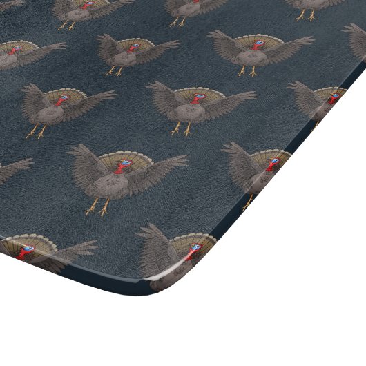 Wunderschöne Erntedank-Truthähne Schneidebrett (Ecke)