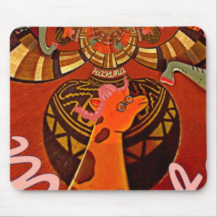 Wunderschöne Erstaunliche Giraffe liebe Safari-Ti Mousepad
