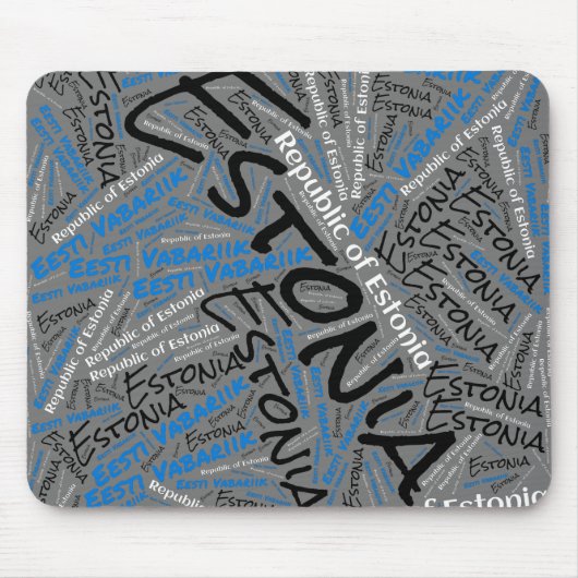 Wunderschöne Estland Flag Farben Patriotic Mousepad (Vorne)