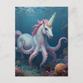 Wunderschöne Fantasie-Einhorn-Oktopus Postkarte (Vorderseite)