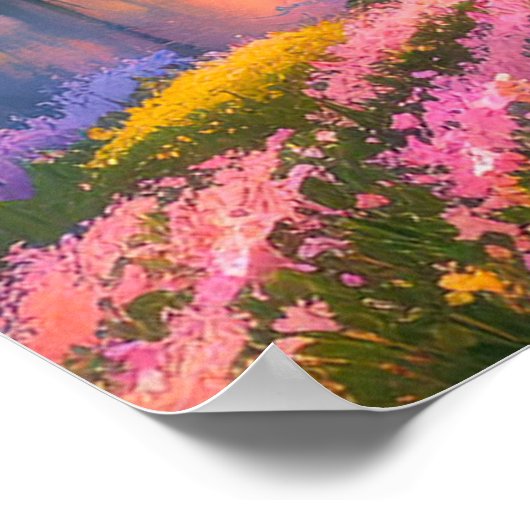 Wunderschöne Farben am Ufer Poster (Ecke)