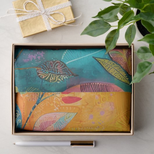 WUNDERSCHÖNE FARBENDECKUNG SEIDENPAPIER (Geschenk)