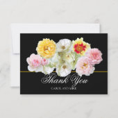 Wunderschöne farbenfrohe Rosen Brautdusche Dankesc Dankeskarte (Vorderseite)