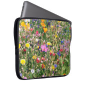 wunderschöne, farbenfrohe Wiese wilder Blume Laptopschutzhülle (Vorne Rechts)