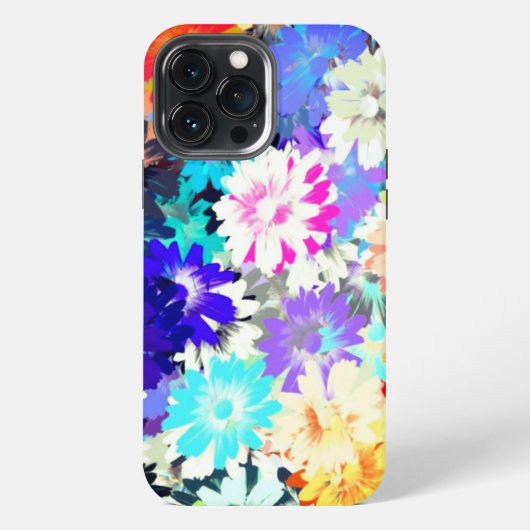 Wunderschöne farbige Blumen iPhone Hülle (Rückseite)