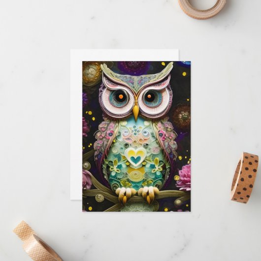 Wunderschöne, faszinierende Winter Frühlingsschale Mitteilungskarte (Vorderseite/Rückseite Beispiel)