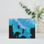 Wunderschöne Fee-Silhouette Postkarte (Stehend Vorderseite)